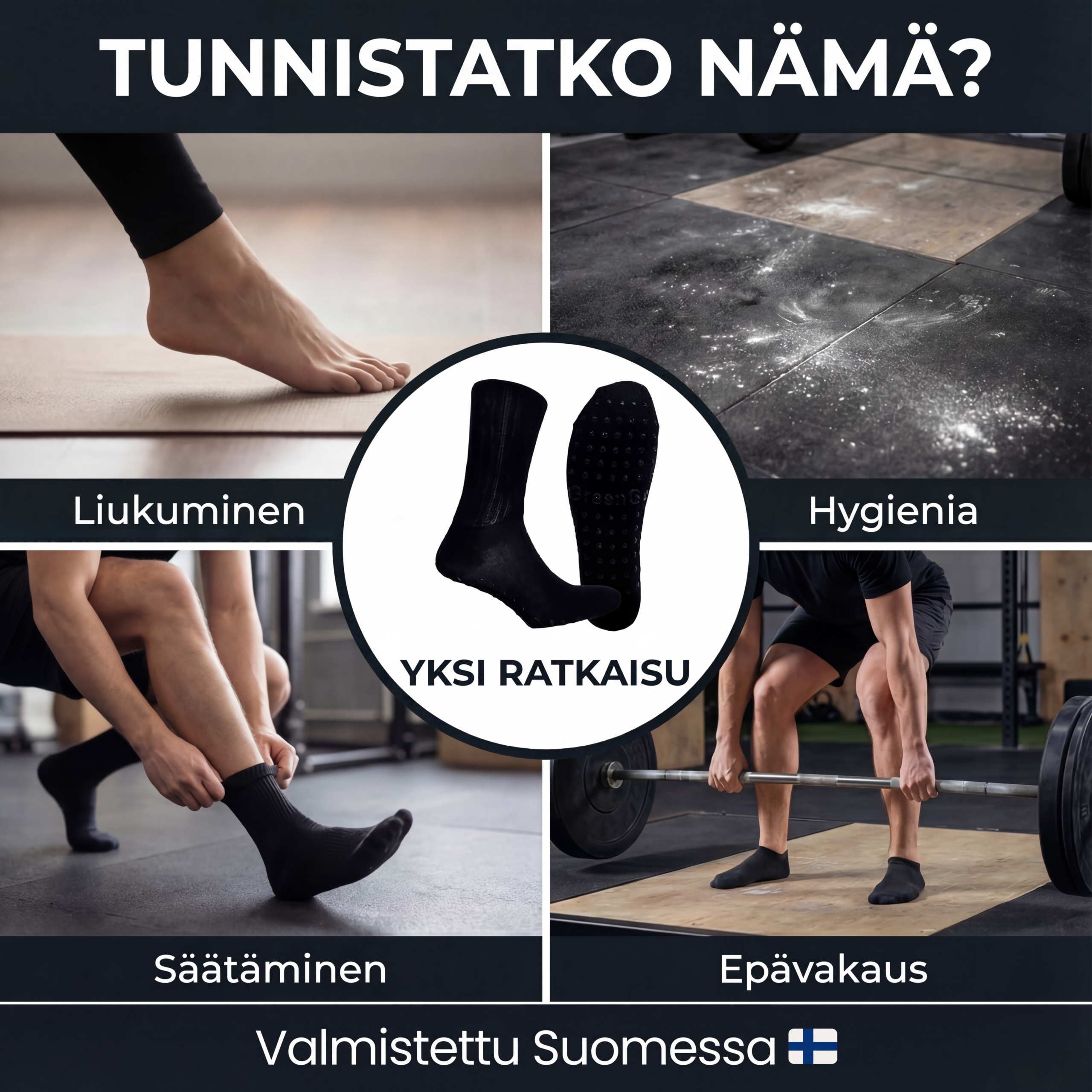 Orivedellä neulotut urheilusukat