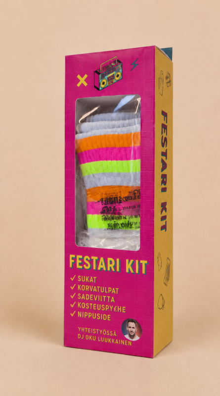 FESTARI-KIT - Raidallisilla festarisukilla