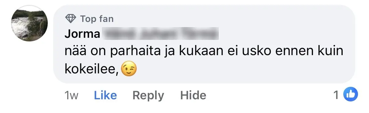 Jorma: nää on parhaita ja kukaan ei usko ennen kuin kokeilee